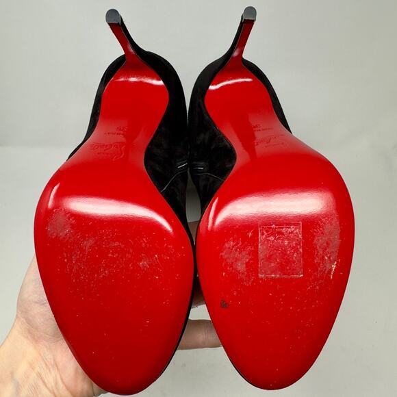 Christian Louboutin Fifa Botta Black Suede Knee High Boots EU 36 - Picture 2 of 10